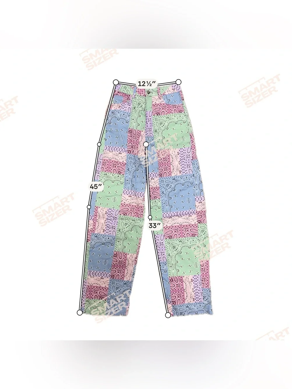 Divided Paisley Colorblock Pastel Pant